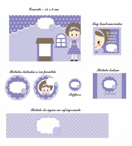 Kit festa personalizada - Menininha